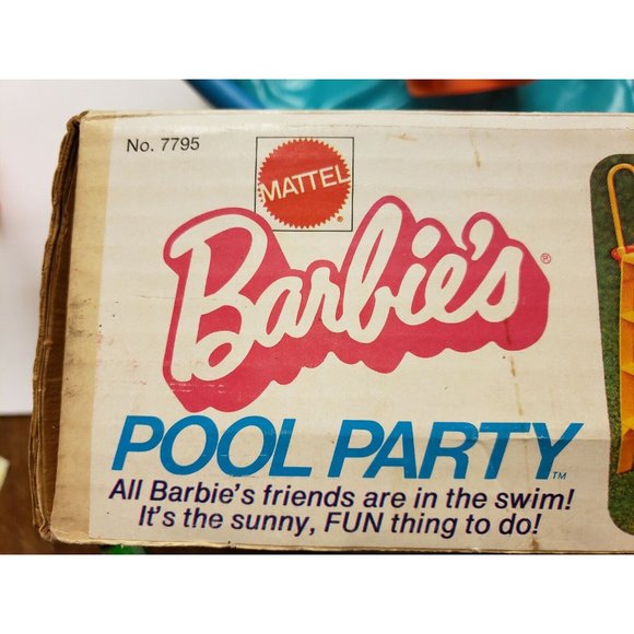 Barbie's Pool Party 1973 No 7795 Mattel Complete with Box No Dolls included - Picture 7 of 9